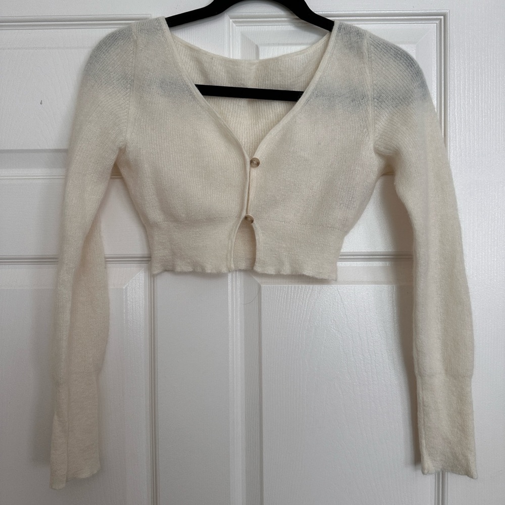 Jacquemus Cream Knit Cardigan